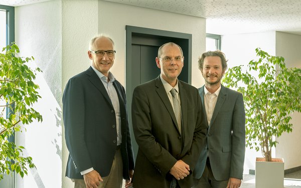 Die neu gew?hlten Vizepr?sidenten: Prof. Dr. Peter Welzel, Prof. Dr. Werner Schneider und Prof. Dr. Malte Peter