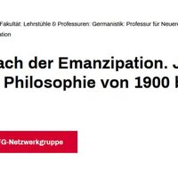 Webseite Emanzipation nach der Emanzipation. Jüdische Geschichte, Literatur und Philosophie von 1900 bis heute