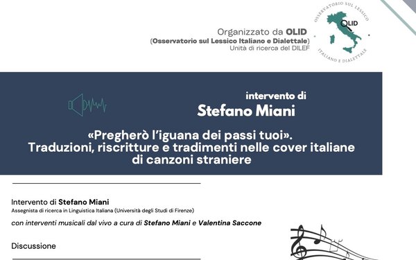 Plakat Vortragsank��ndigung von Miani, Uni Firenze