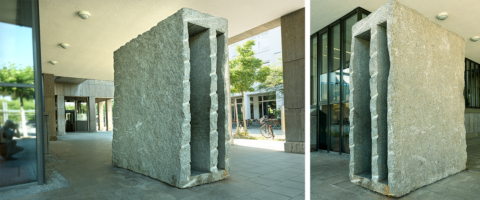 Auf dem Bild sieht man das Kunstwerk Entkernter Granit von Nikolaus Gerhart