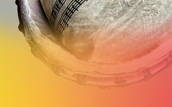 Bild Djembe mit Notenzeile
