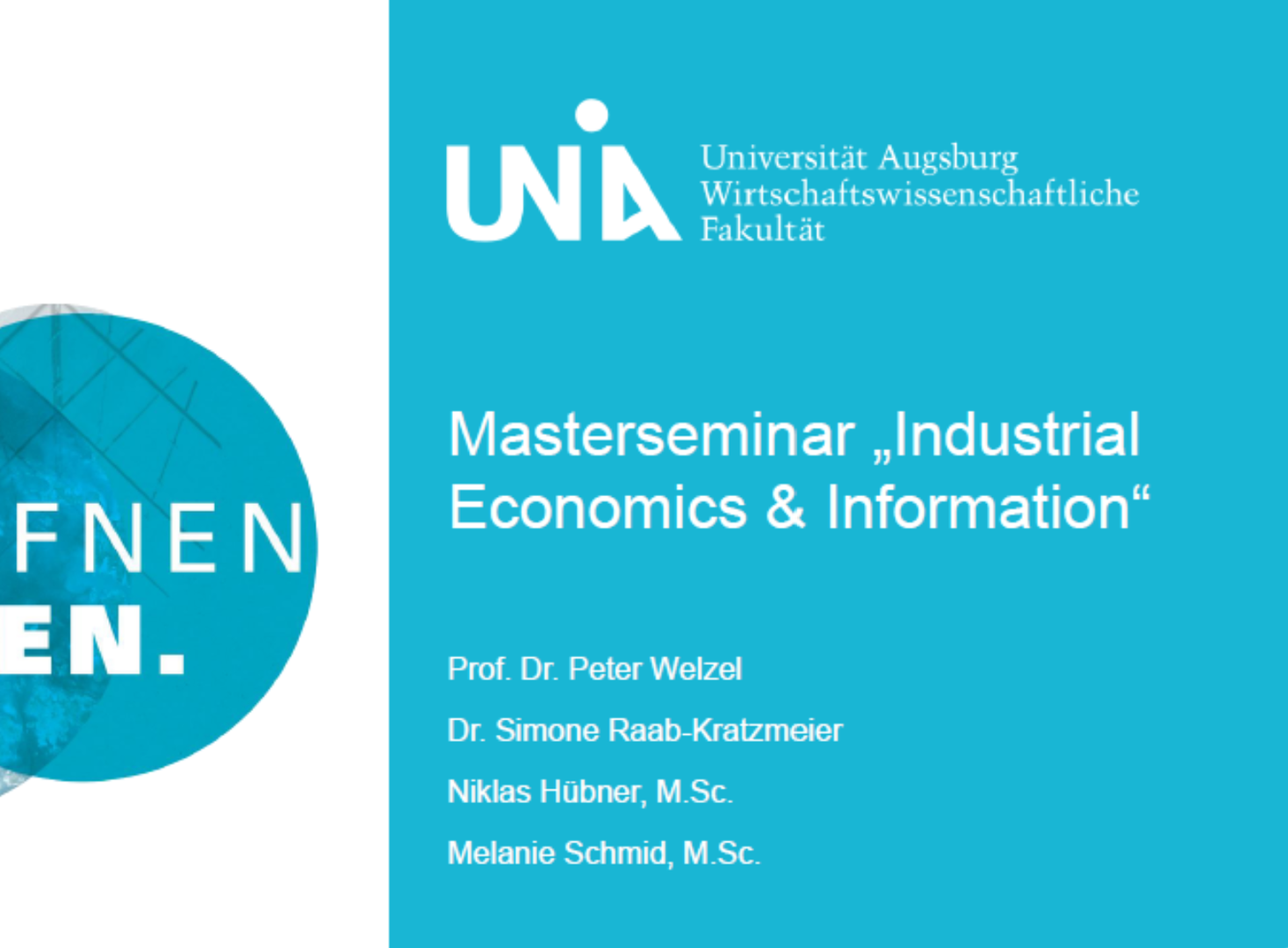 Der Lehrstuhl führt im Sommersemester ein Master-Seminar zum Thema "Rückkehr der Industriepolitik" durch