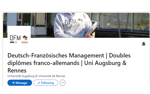Social Media, LinkedIn, DFM, Augsburg, Rennes, doubles diplômes franco-allemandes