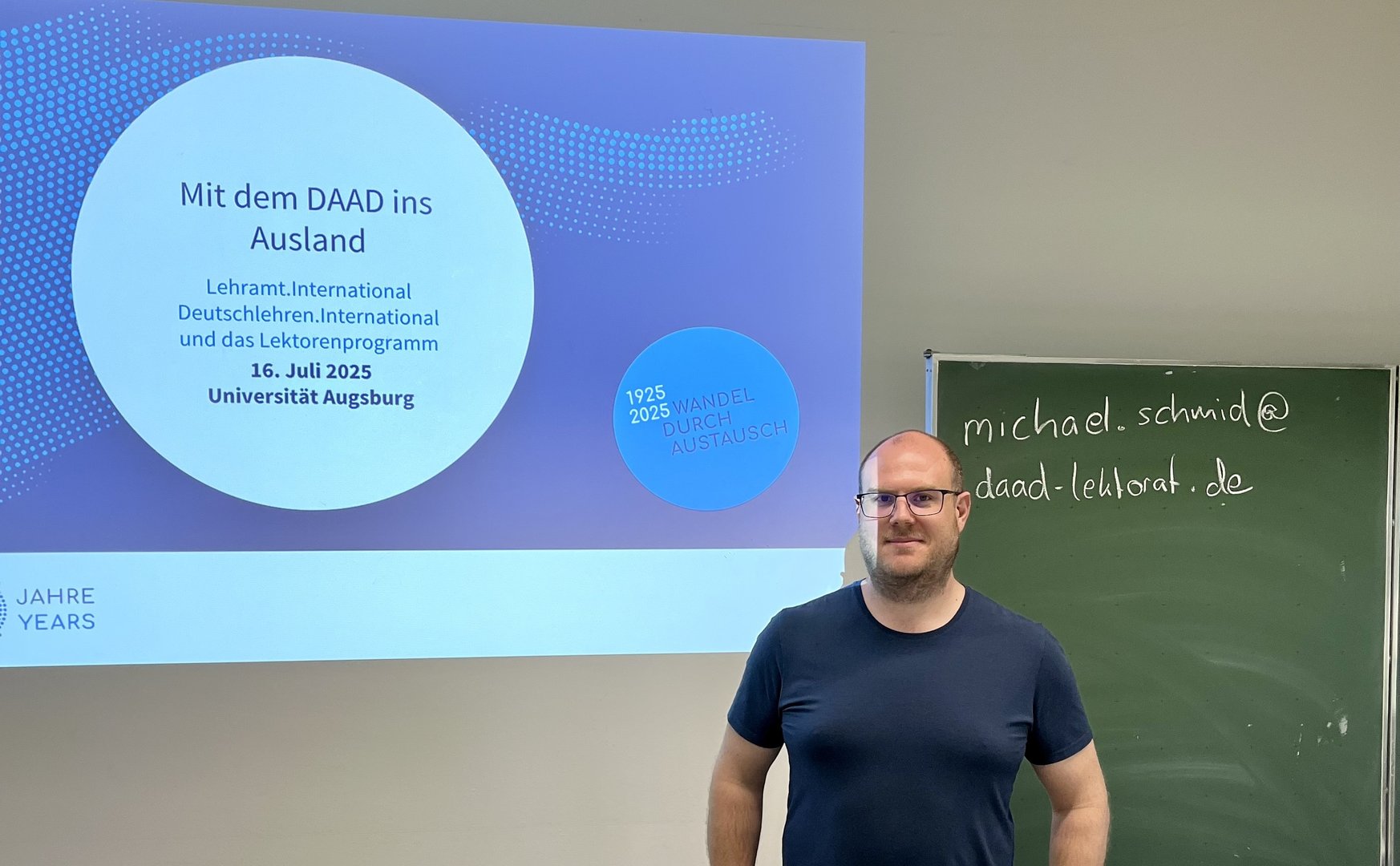 Gastvortrag am 16.07.2025: Deutsch lehren international. Mit dem DAAD ins Ausland (Michael Schmid)