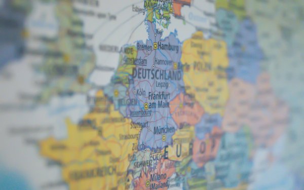 Ausschnitt einer Karte von Europa