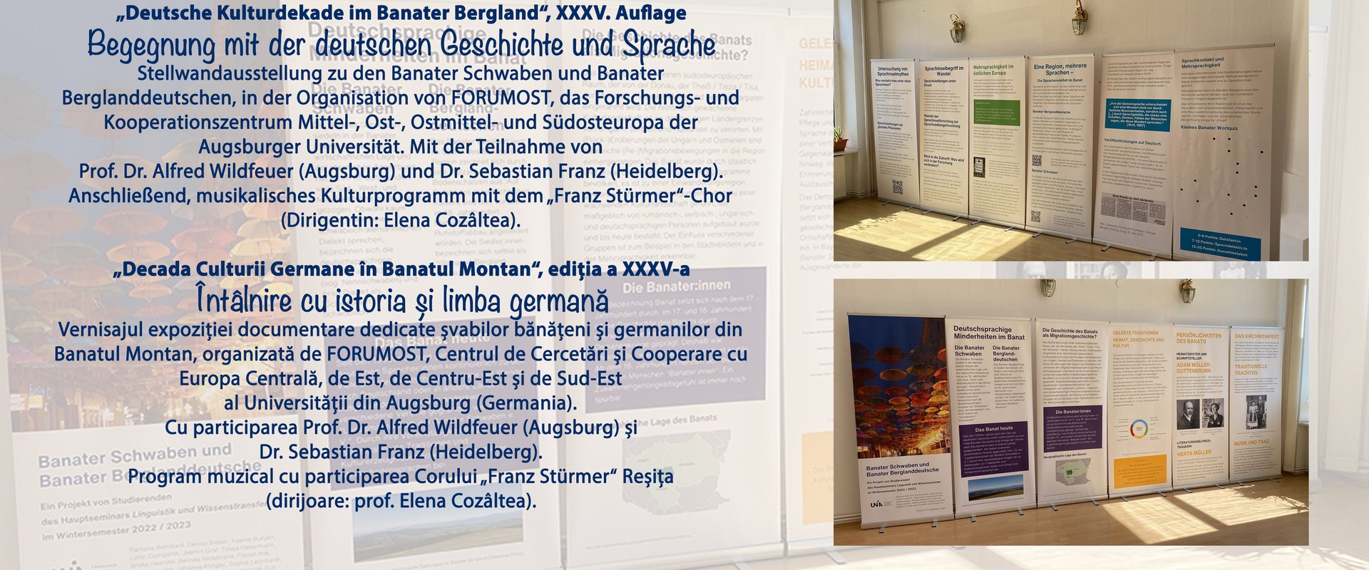 Es ist das Programm der Deutschen Kulturdekade 2025 im Banater Bergland zu sehen.