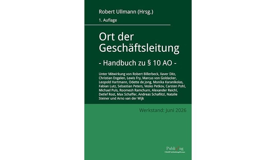 Veröffentlichung "Ort der Geschäftsleitung - Handbuch zu § 10 AO"