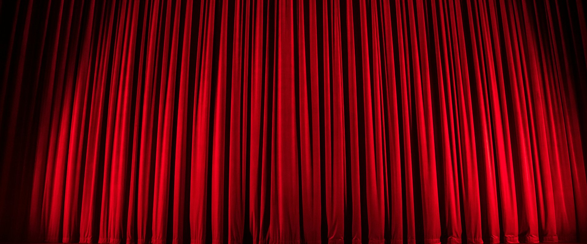 A read theatre curtain