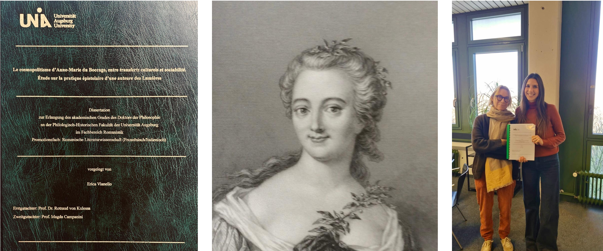 Bilderreihe zur Promotion von Erica Vianello