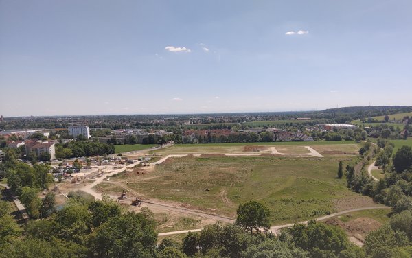 Blick zum künftigen Medizincampus vor dem Baustart
