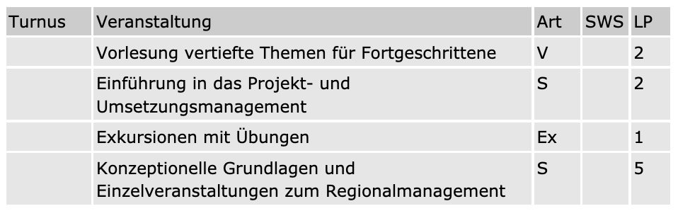 Regionalmanagement Struktur