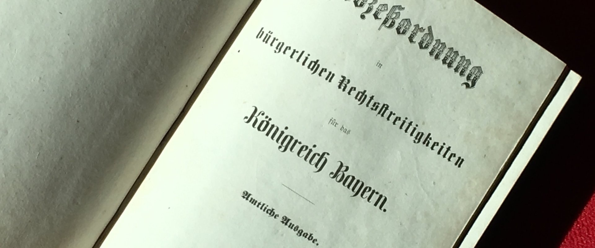 Bayerische Zivilverfahrensordnung aus dem Jahr 1869