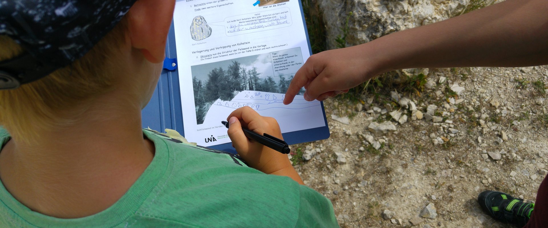 Schüler bei einer Rallye