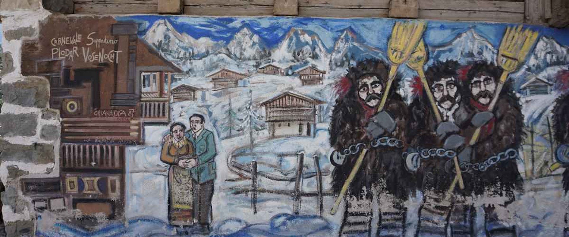 Wandmalerei in Sappada, Plodn