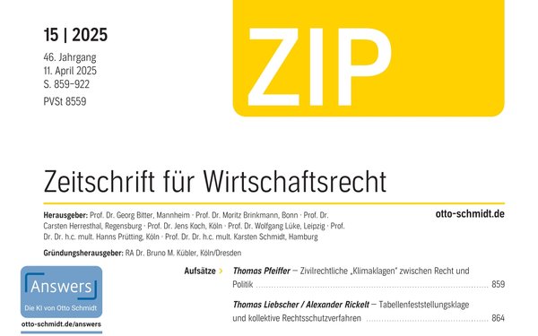 ZIP 15 | 2025, EWiR-Kurzkommentar