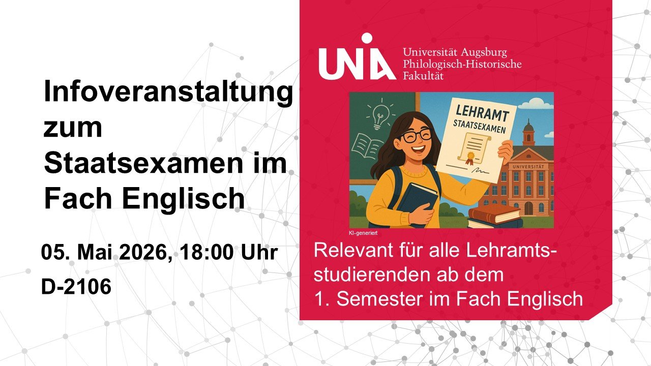 Informationsveranstaltung zum Staatsexamen im Fach Englisch