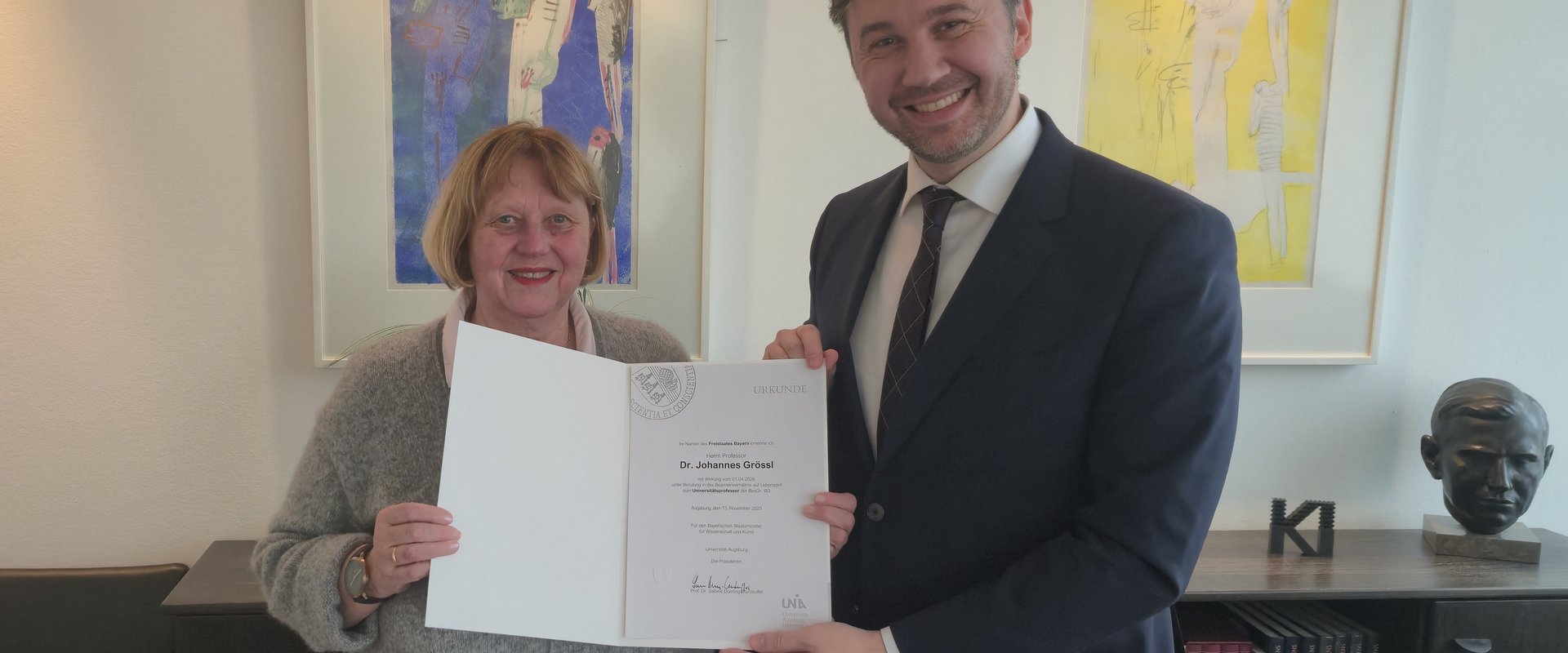 Ernennung von Prof. Dr. Johannes Gr?ssl