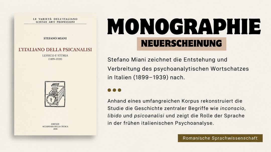 Informationen zur Monographie von S.Miani und ein Bild des Buches