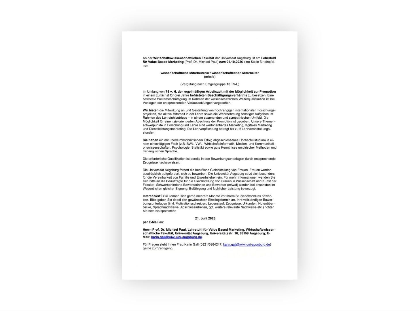 We are hiring a research and teaching assistant