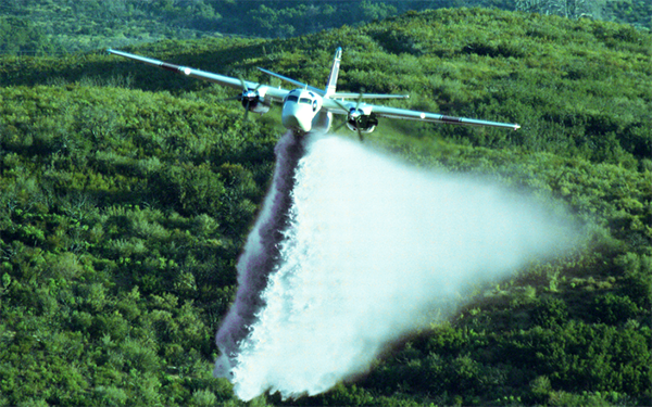Such aircraft spraying a forest could be used to introduce rock dust into ecosystems, thereby capturing carbon dioxide from the air.