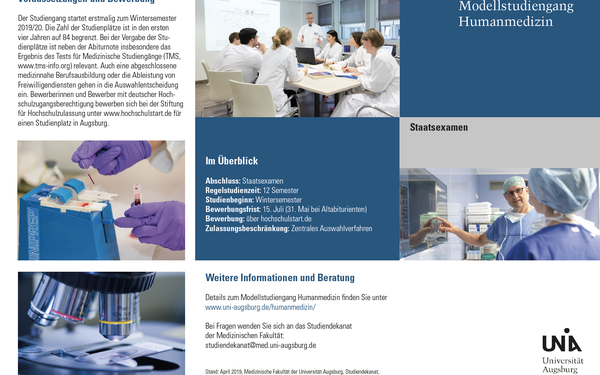Foto Studiengangsflyer Medizin