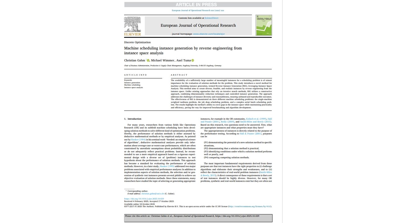 Forschung: Recently published