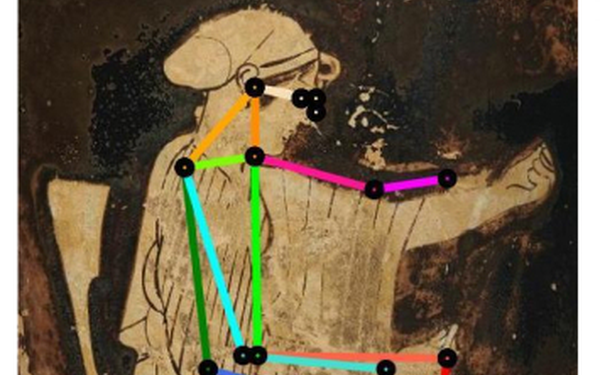 Posenerkennung f��r eine attisch rotfigurige Lekythos