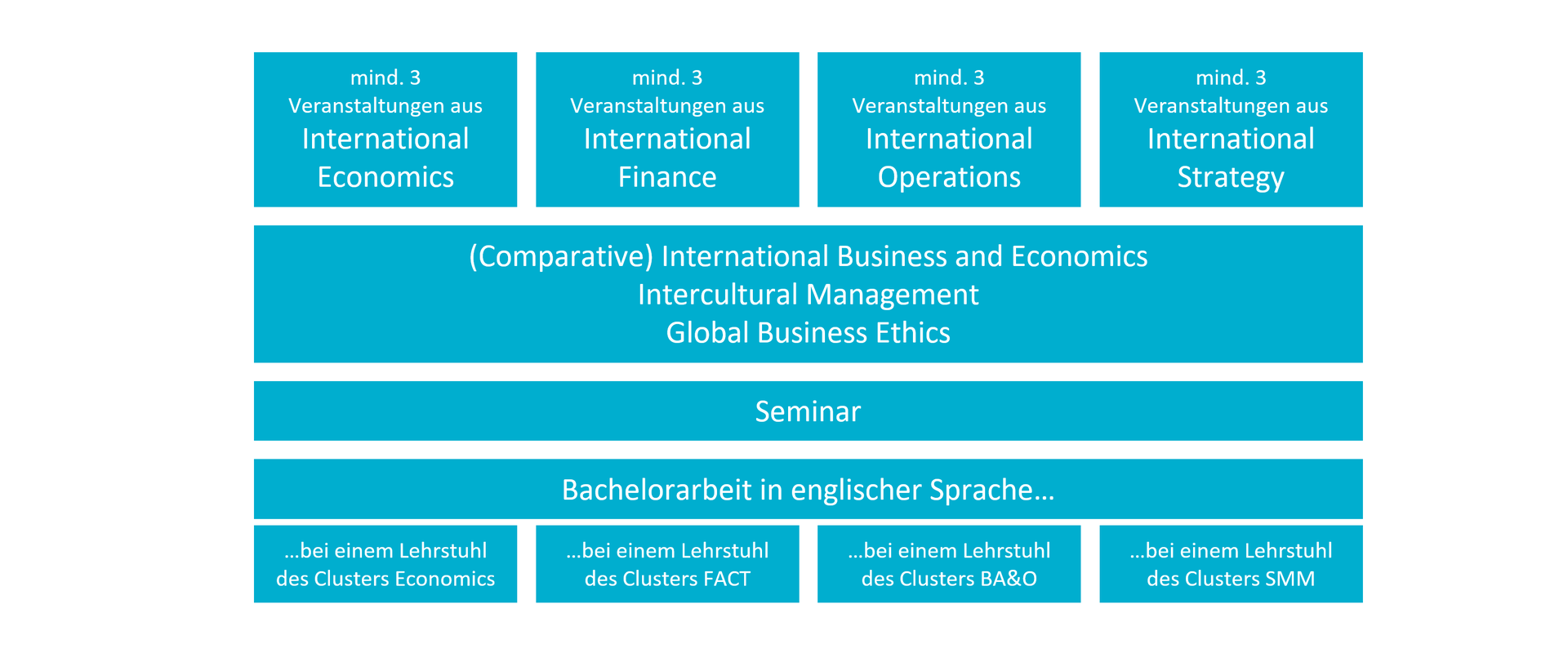Darstellung der Anforderungen für das Track-Zertifikat im Bachelor GBM