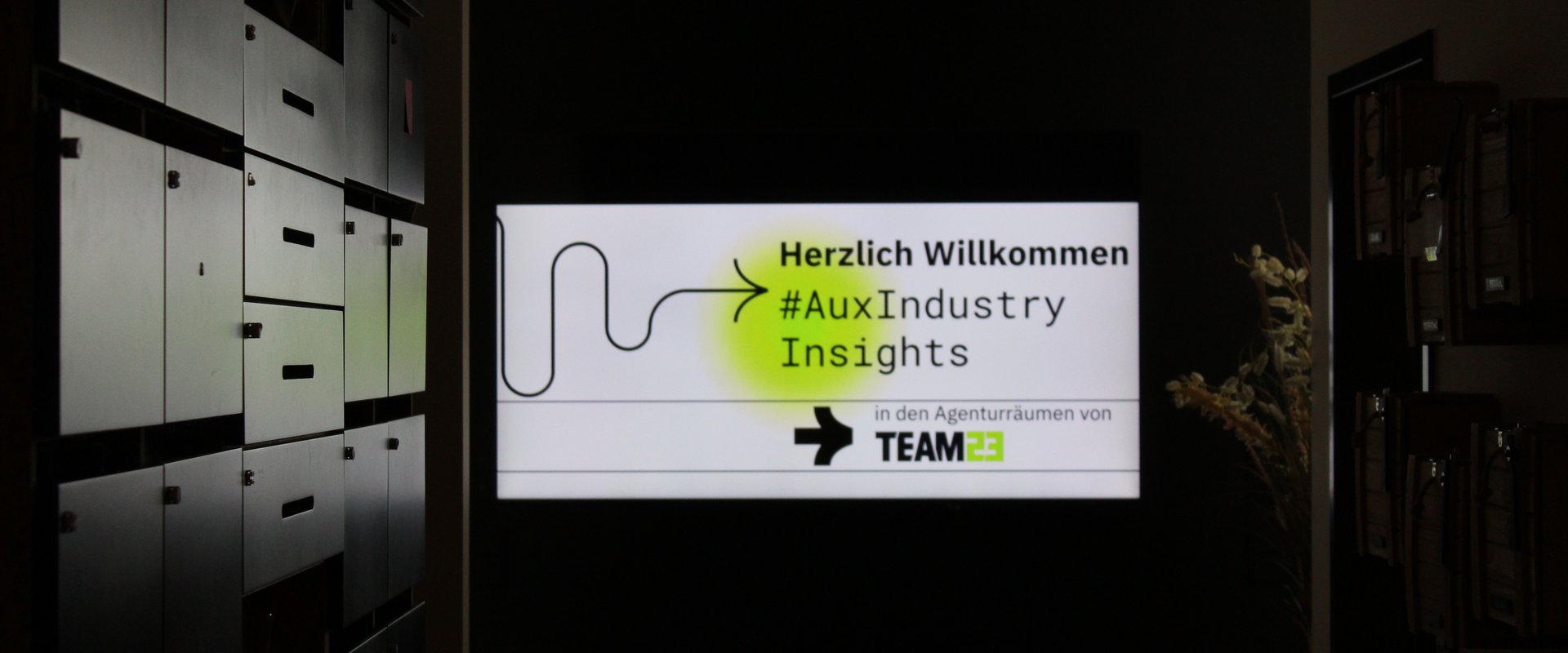 Willkommensgruß der Aux Industry Insights von Team23