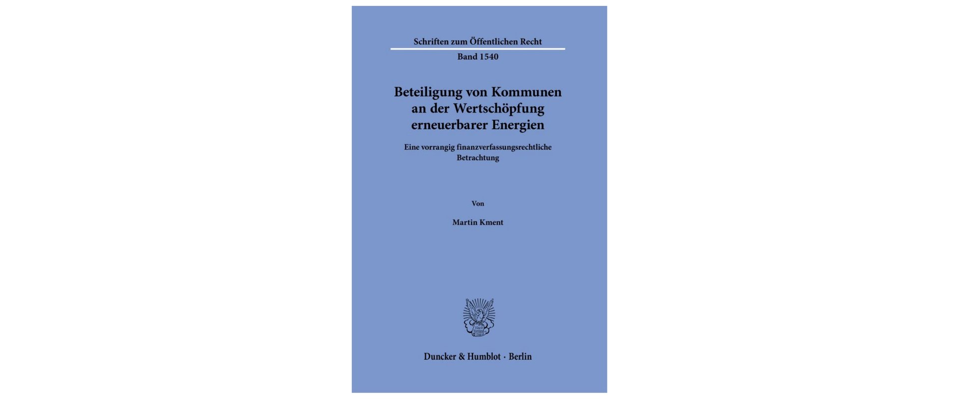 Beteiligung von Kommunen an der Wertschöpfung erneuerbarer Energien
