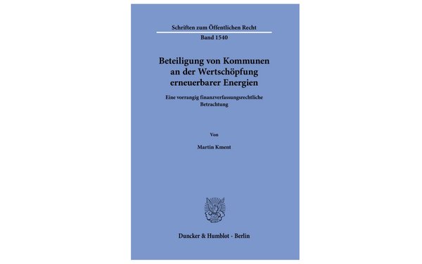 Beteiligung von Kommunen an der Wertschöpfung erneuerbarer Energien