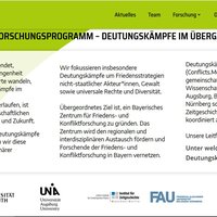 Webseite des Projektes Deutungskämpfe im Übergang