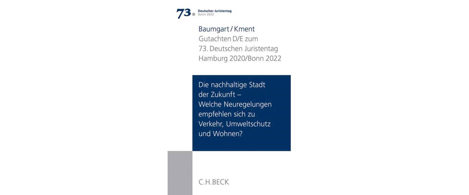 Cover 73. Juristentag Baumgart / Kment