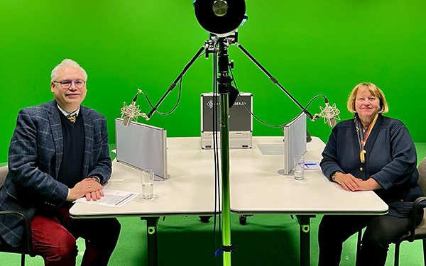 Podcast-Aufnahme mit Prof. Dr. Rainald Becker