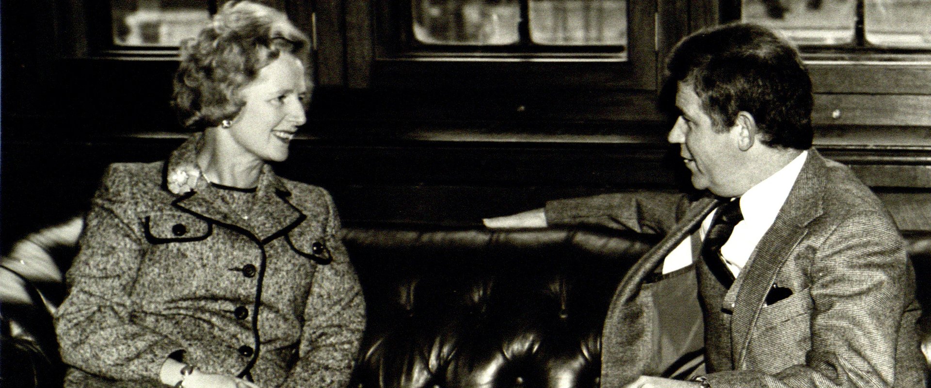 Margaret Thatcher und Kurt Biedenkopf, House of Commons, London, Feb. 1975.