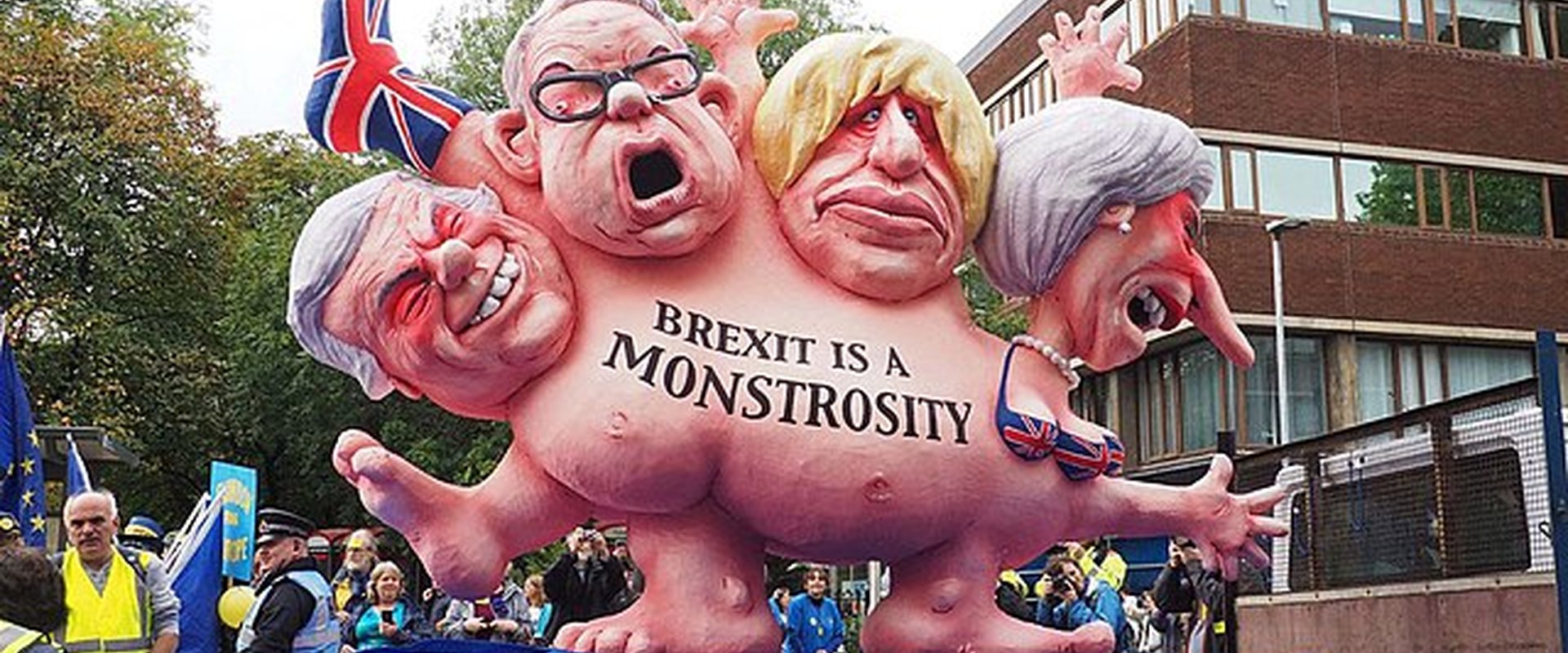 Brexit is a monstrosity float 10. Jan. 2017 in Manchester.