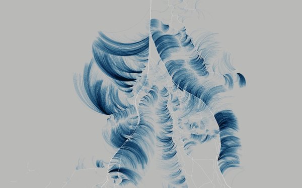 Die Gew?sserkarte der Stadt Augsburg mit den Linienmustern die die Abst?nde von Geb?uden zu Gew?ssern kennzeichnen.