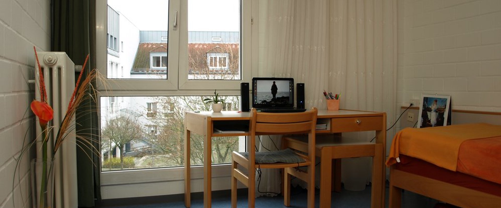 Innenansicht des Studentenwerk Wohnheims im Univiertel
