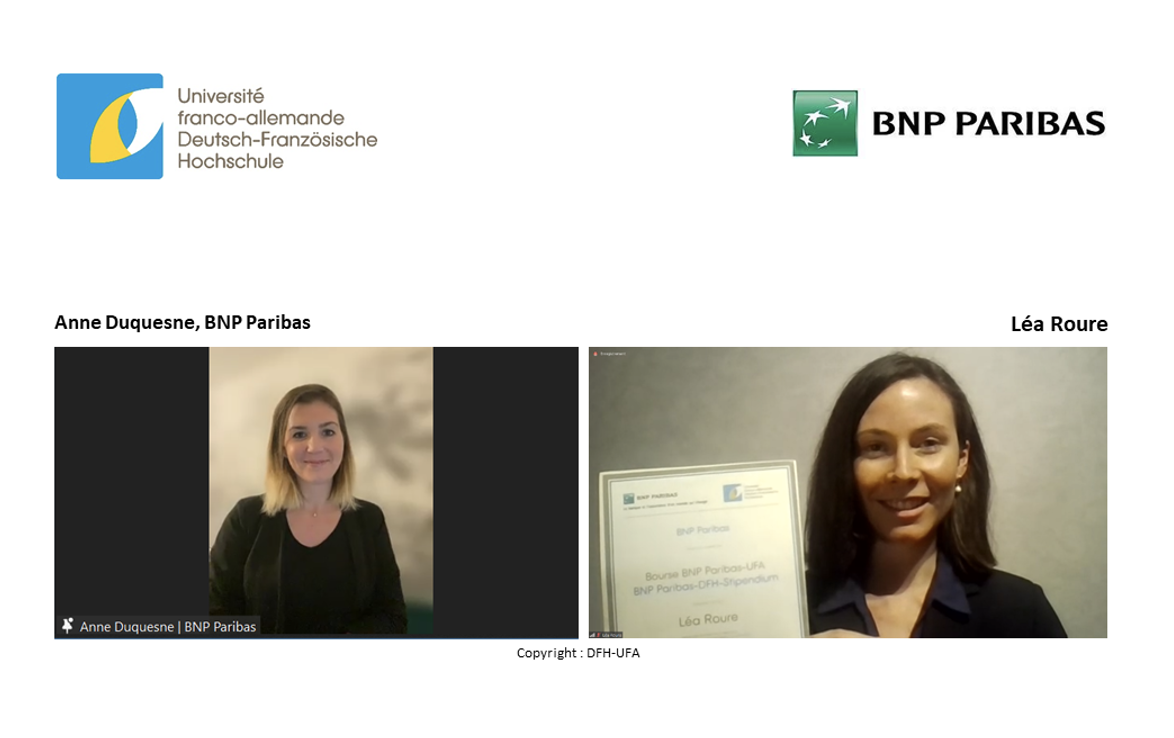 DFM-Studentin erhält BNP Paribas-DFH-Stipendium!