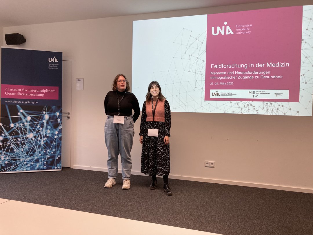 Ann Kristin Augst und Bianca Jansky bei der Begrüßung