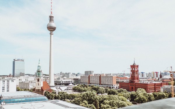 Panoramaansicht der Stadt Berlin