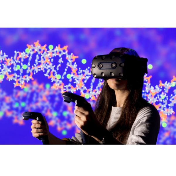 Integrating AI, molecular dynamics, and virtual reality into an advanced learning experience