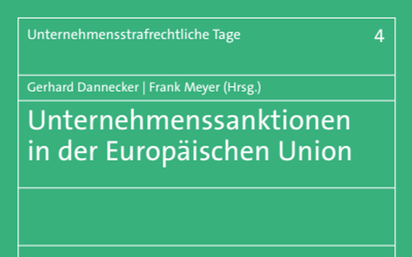 Cover Dannecker/Meyer Untenehmenssanktionen in der EU