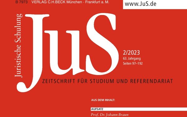 Titelbild der Zeitschrift Juristische Schulung, Ausgabe 2-2023.