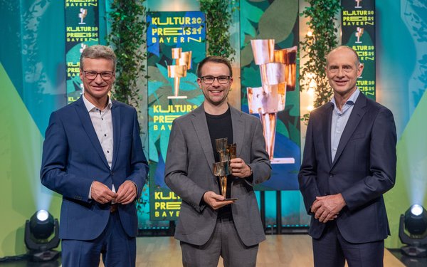 Dr. Sebastian Franz mit Bernd Sibler und Egon Leo Westphal