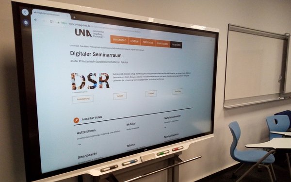 Blick auf das Smartboard