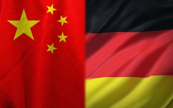Flagge China-Deutschland