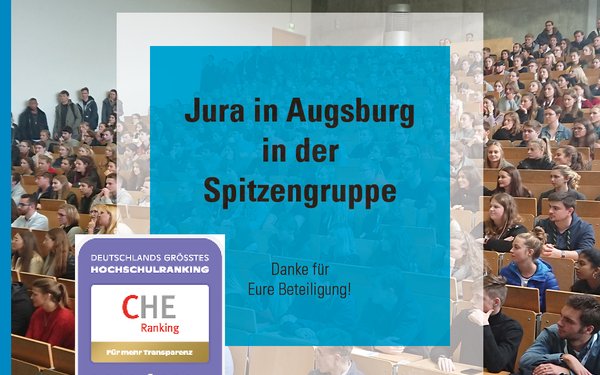 CHE-Ranking 2023 - Jura in Agsburg in der Spitzengruppe