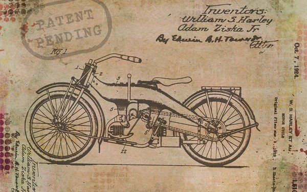 Gezeichnetes Motorrad