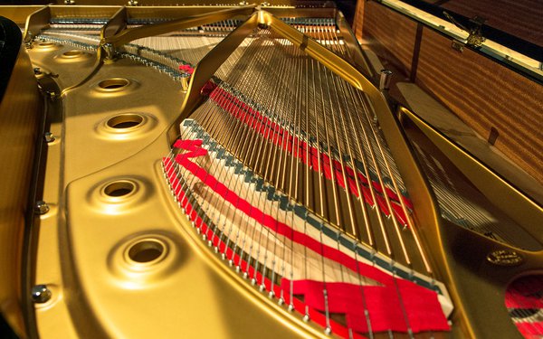 Innenleben eines Konzertfl��gels